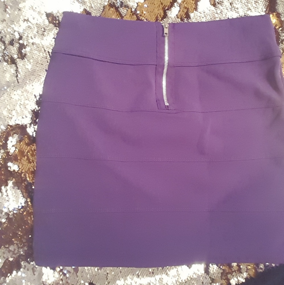 Purple Bandage Mini Skirt
